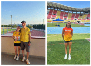 Imagen de Aitana Navajo atleta colmenareña en el Europeo Sub18