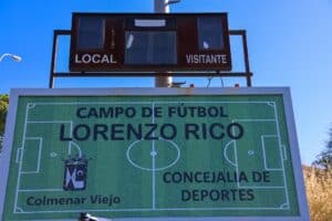 Marcador electrónico en campos de fútbol